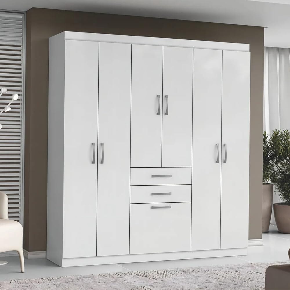 Lisboa 7 Portas Aramóveis guarda-roupa econômico para quarto.