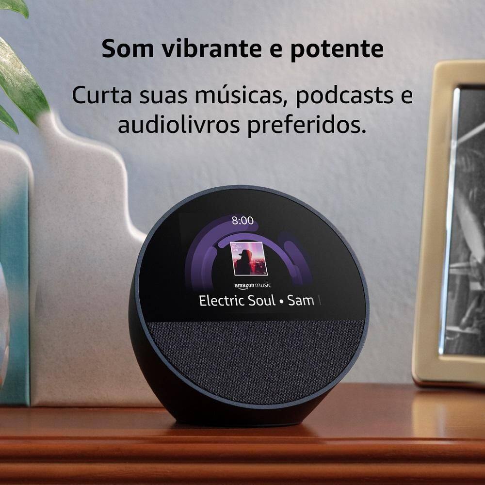 Echo Spot (2024) Melhor Alexa com Relógio Inteligente