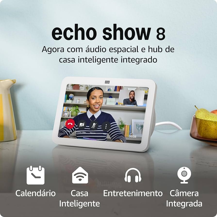 Echo Show 8 (3ª Geração) Melhor Alexa com Tela Custo-Benefício