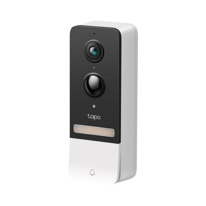 Imagem da TP-Link Tapo D230S1, fundo branco. 