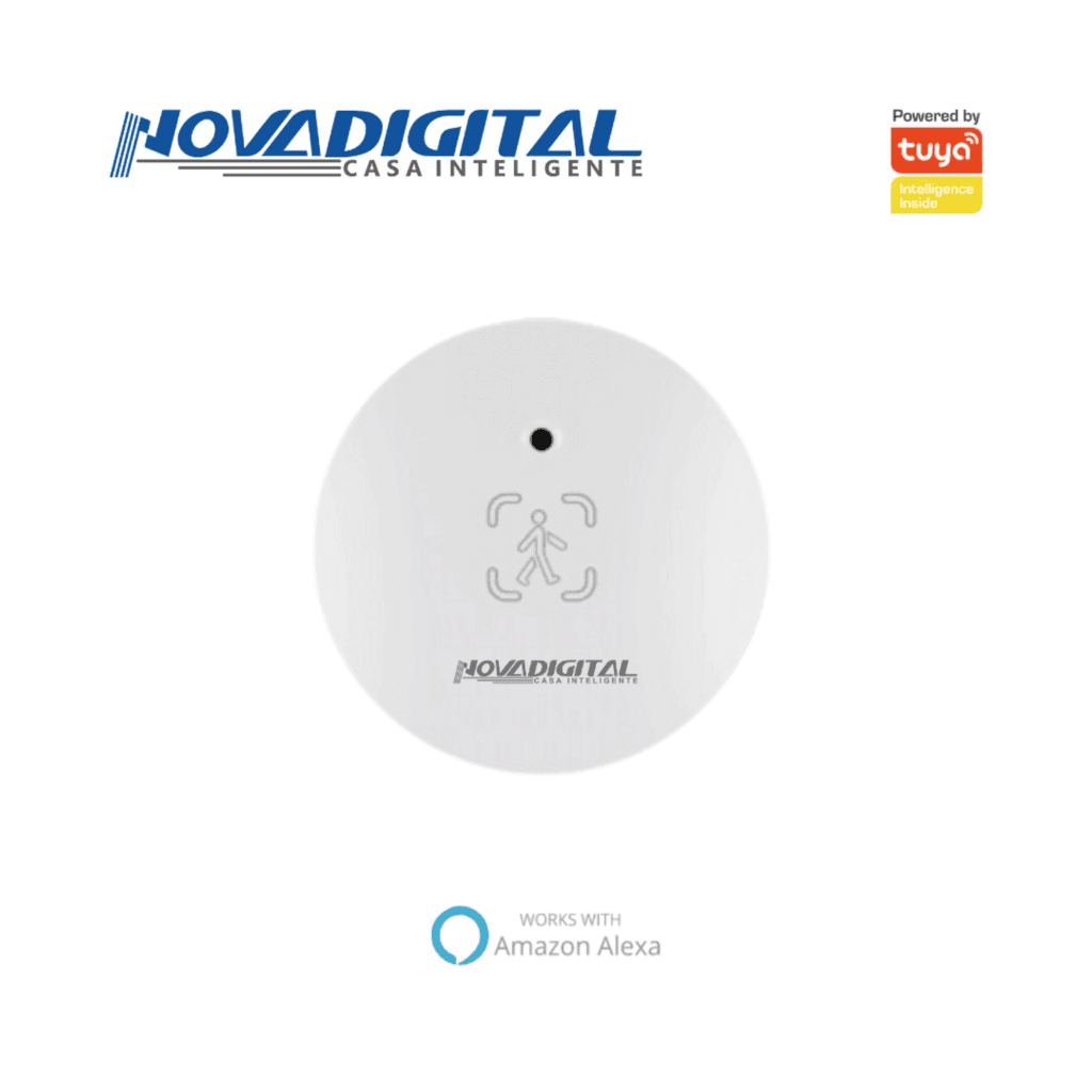 Sensor de presença humana Novadigital mmWave Zigbee para automação residencial inteligente.