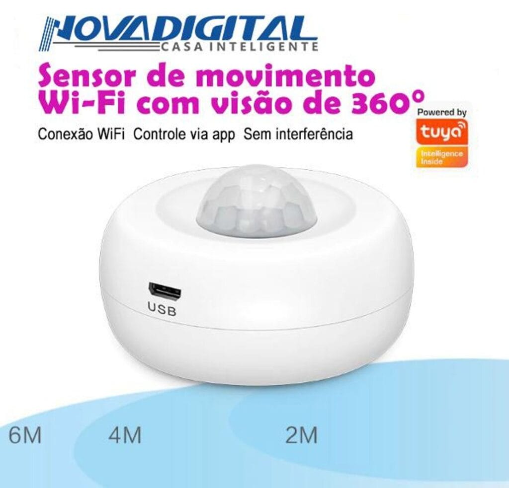 Novadigital Motion Sensor sensor inteligente de movimento Wi-Fi para automação residencial e segurança da casa.