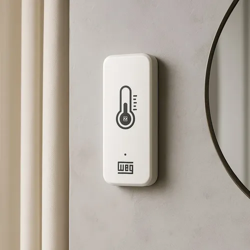 WEG Home Sensor de Temperatura e Umidade Zigbee para monitoramento inteligente da casa.