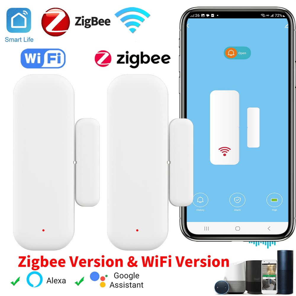 Tuya Zigbee Door Sensor sensor inteligente de abertura para portas e janelas em casa inteligente.