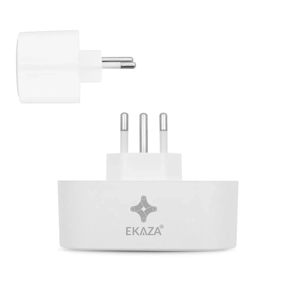 EKAZA Smart Plug tomada inteligente Wi-Fi com monitoramento de energia compatível com Alexa e Google Assistente.