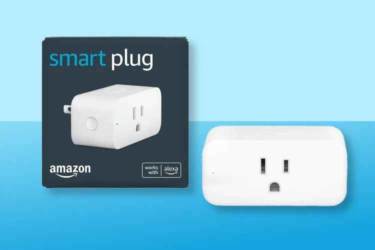 Amazon Smart Plug tomada inteligente Wi-Fi compatível com Alexa para automação residencial.