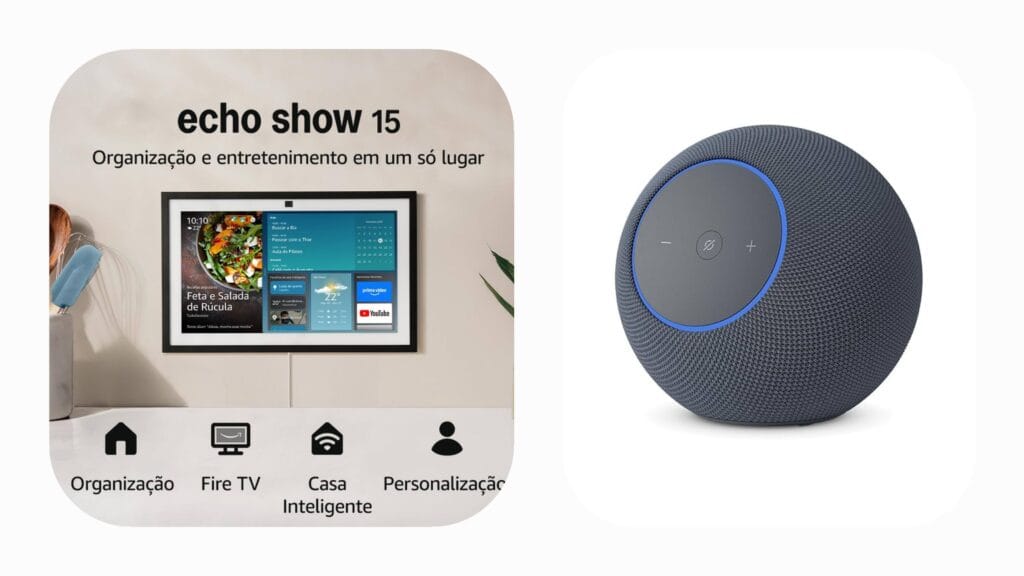 Echo Show 15 (2ª Geração) vs Echo Studio: comparação entre dispositivos inteligentes com Alexa
