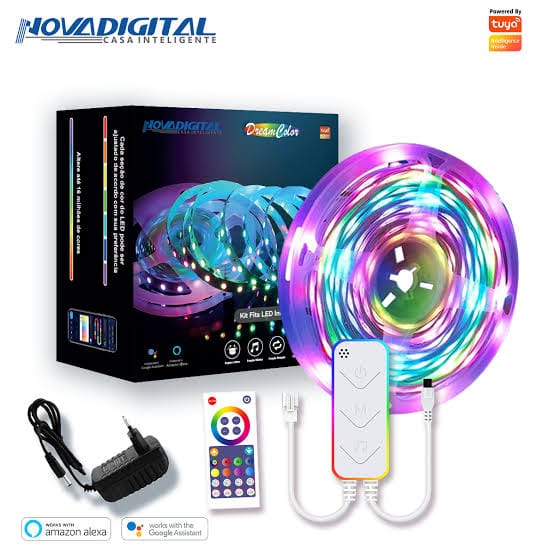 Kit Fita LED Wi-Fi NovaDigital Dream Color 5m Alexa Google