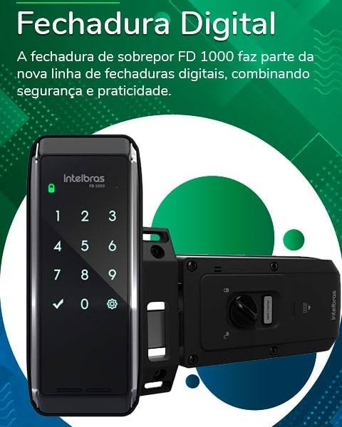 Fechadura Digital de Sobrepor FD 1000 D Intelbras