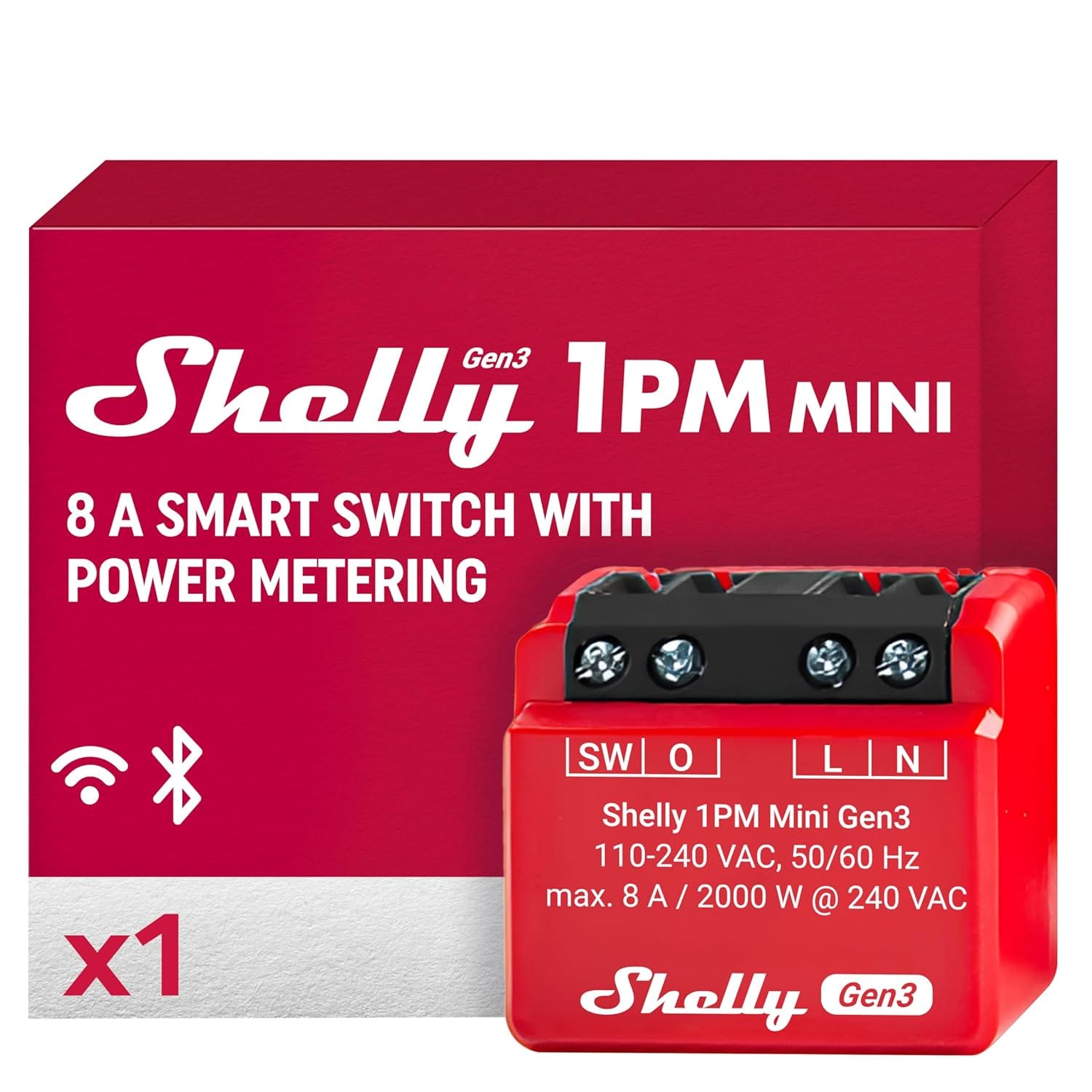 Shelly Plus 1 Mini relé inteligente Wi-Fi compacto