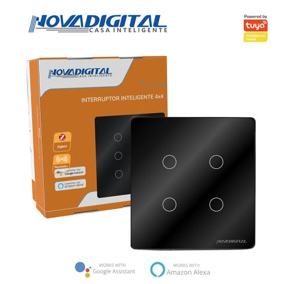 Interruptor Inteligente NovaDigital 4 Wi-Fi 4x4