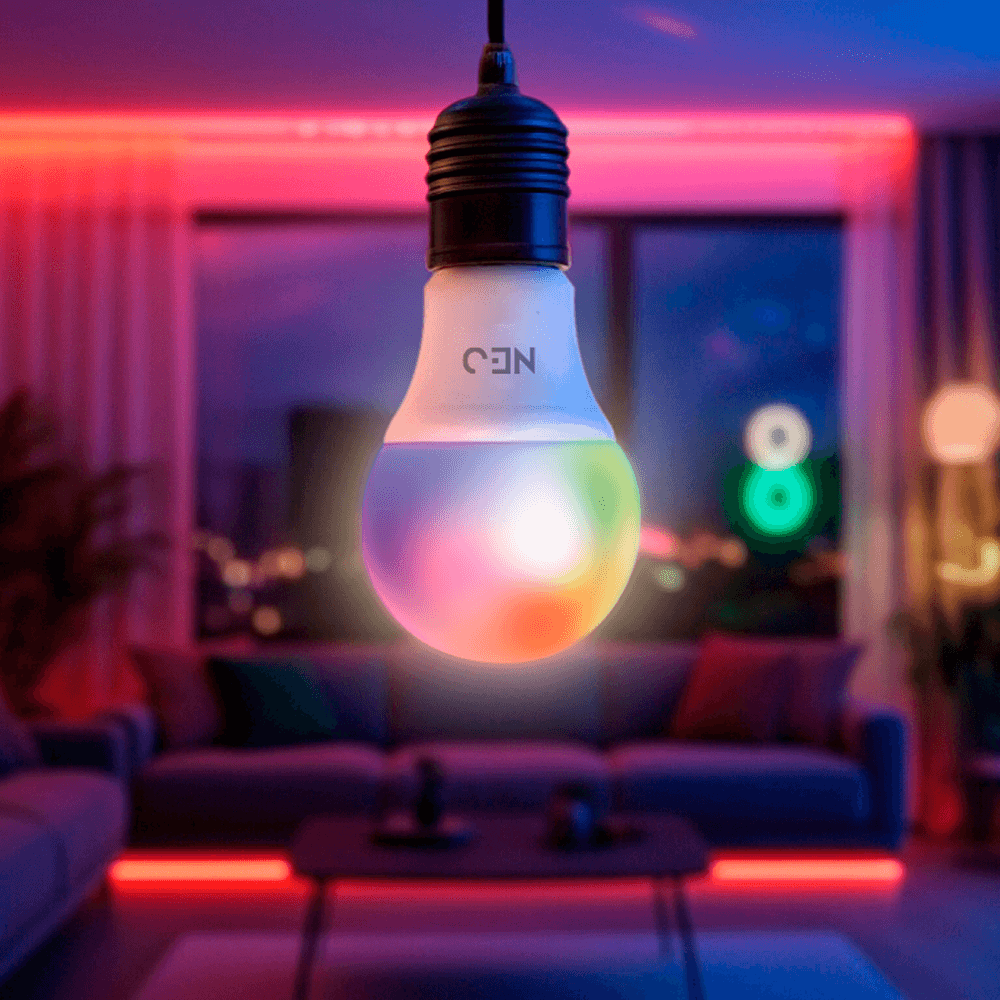 Lâmpada Neo Avant inteligente RGB E27 10W para iluminação residencial