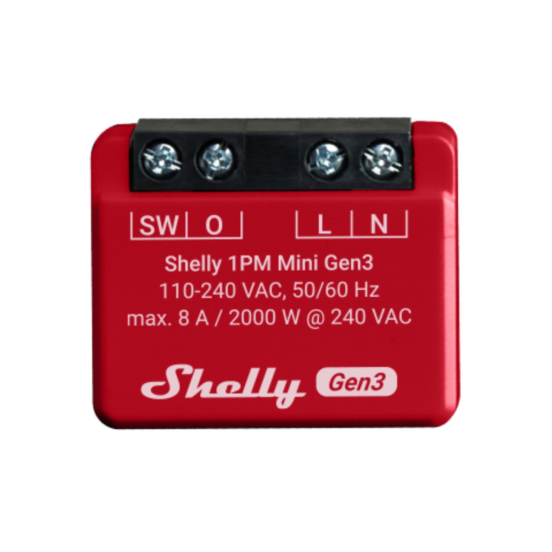 Shelly Plus 1 Mini instalado em uma caixa de parede para automação residencial