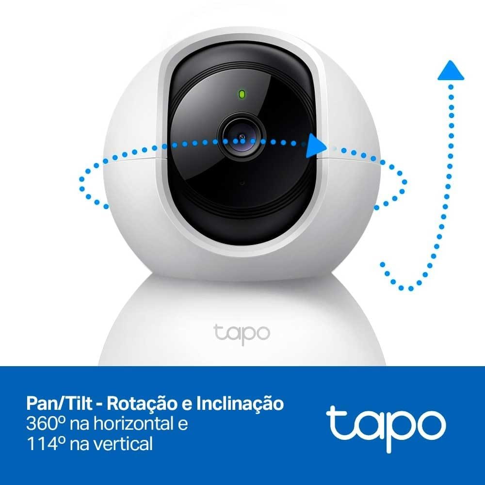 TP-Link Tapo C200 para monitoramento residencial pelo aplicativo e acompanhamento remoto de ambientes internos