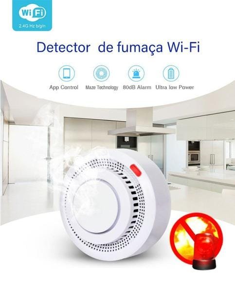 Detalhes do Sensor de Fumaça Inteligente NovaDigital Wi-Fi e sua instalação residencial