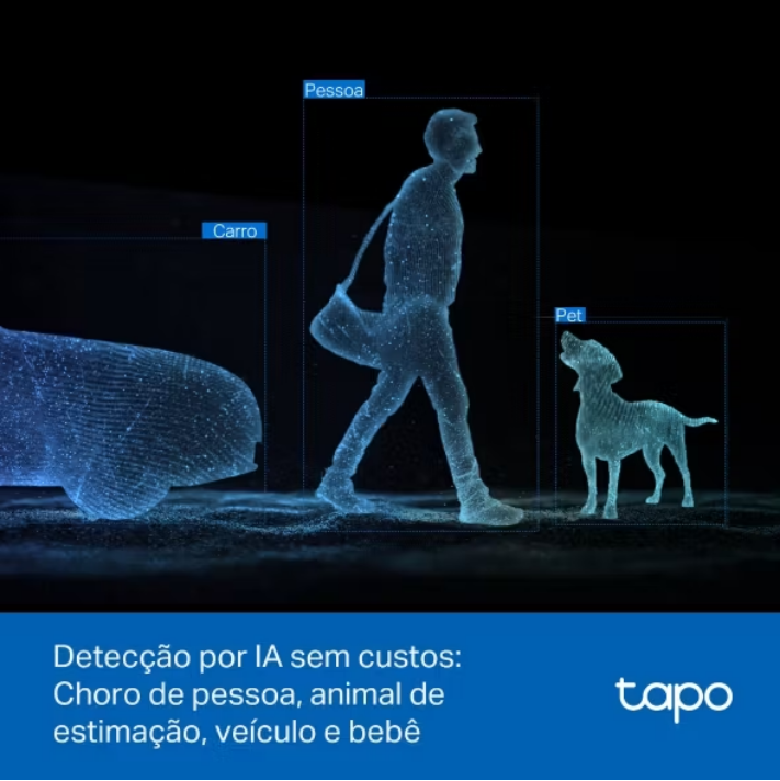 Sistema de rastreamento inteligente da câmera TP-Link Tapo C246D com lente grande-angular e lente Pan Tilt